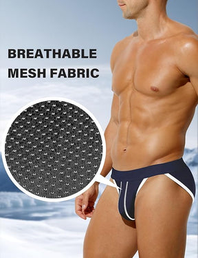Mens Briefs Mesh Men's Underwear Low Rise Waist Sexy Sports Underwear