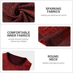 Men's Sequin Tank Top, Gold Glitter Rave Sleeve Shirts, Sparkly Disco Mens Vest