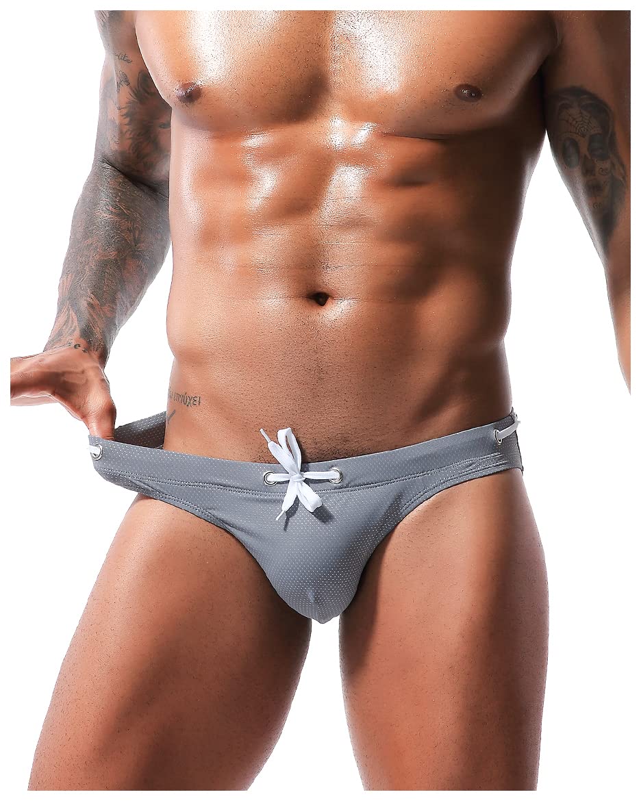 Men's Sexy Breathable Swim Briefs Quick Dry Tagless Bikini Swimwear