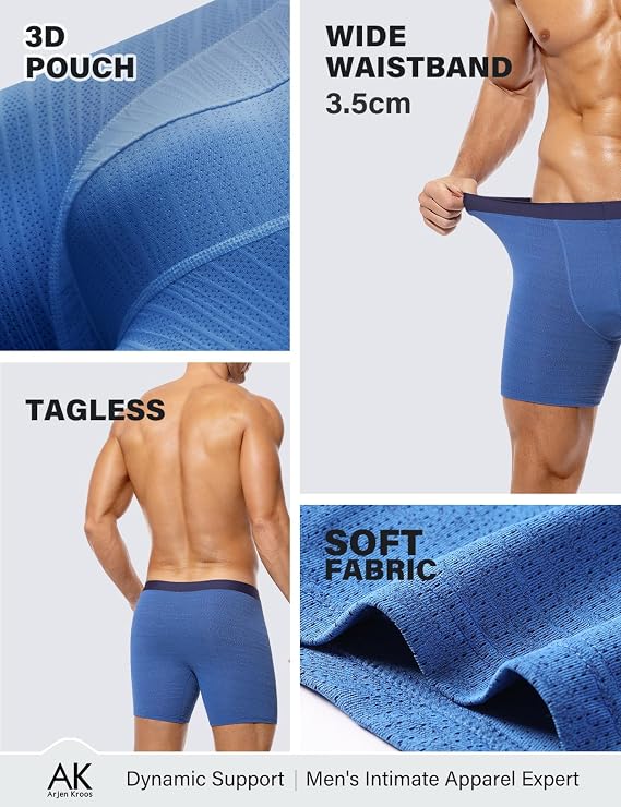Mens Compression Underwear Moisture Wicking Boxer Briefs