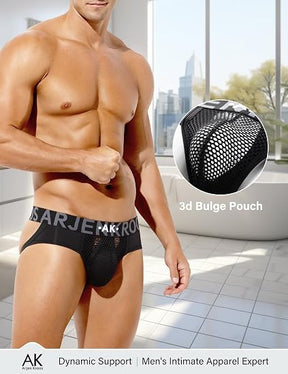 Mens Jockstrap Thongs Sexy Underwear Mesh Athletic Supporter