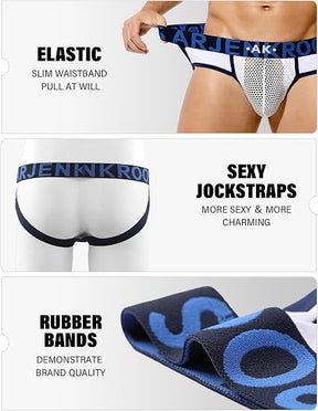 Mens Jockstrap Thongs Sexy Underwear Mesh Athletic Supporter