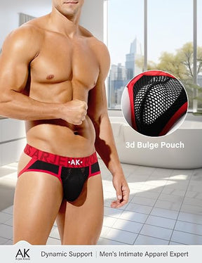 Mens Jockstrap Thongs Sexy Underwear Mesh Athletic Supporter
