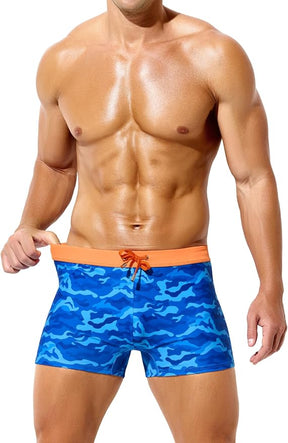 Mens Swim Briefs Square Leg Board Swimwear Short Beach Trunks Quick-Dry