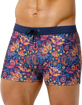 Mens Swim Briefs Square Leg Board Swimwear Short Beach Trunks Quick-Dry