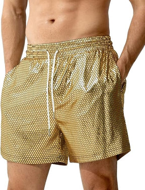 Short métallique pour homme Sexy Rave Hot Short