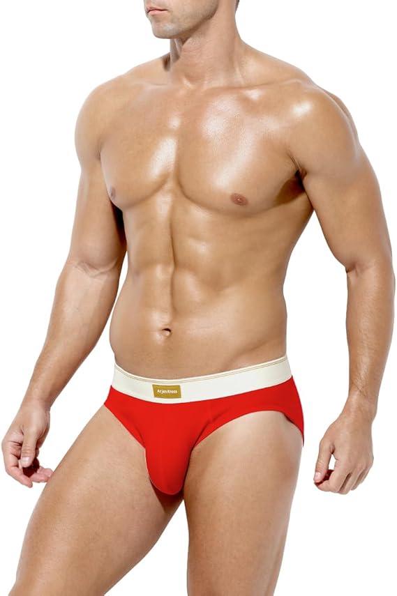 Arjen Kroos - Arjen Kroos Men's Cotton Underwear Moisture Wicking Briefs Anti - chafing Underpants - Arjen Kroos - Red - AK303305S
#color_red