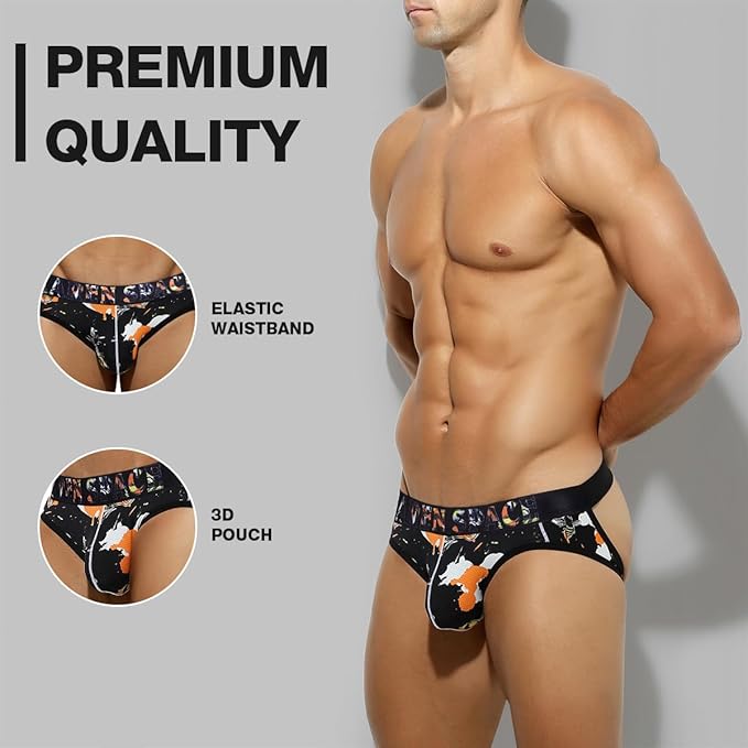 Arjen Kroos - Men's Breathable Mesh Jock Strap Athletic Supporter Underwear Sexy Camo Gym Jockstrap - Arjen Kroos - Black - AK702501M
#color_black
