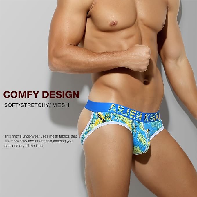 Arjen Kroos - Men's Breathable Mesh Jock Strap Athletic Supporter Underwear Sexy Camo Gym Jockstrap - Arjen Kroos - Blue - AK702517M
#color_blue