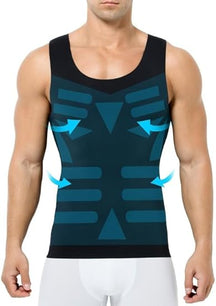 Arjen Kroos - Men's Compression Shirt - Slimming Body Shaper Tight Tank Top Undershirt for Men - Arjen Kroos - Black - AK334601M
#color_black