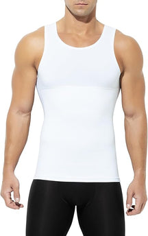 Arjen Kroos - Men's Compression Undershirts Ice Silky Vest Body Shaper Slimming Tank Top - Arjen Kroos - White - AK334202M
#color_white