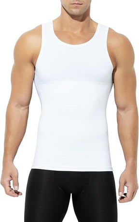 Men's Compression Undershirts Ice Silky Vest Body Shaper