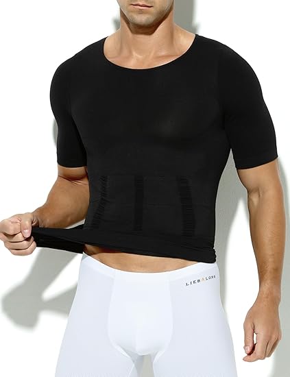 T-shirts de compression pour gynécomastie pour hommes Shapewear Body Shaper T-shirts amincissants