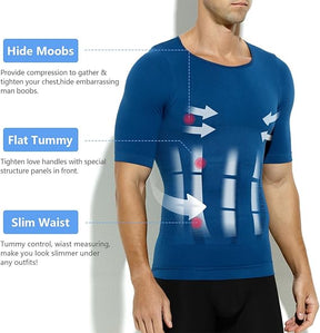 T-shirts de compression pour gynécomastie pour hommes Shapewear Body Shaper T-shirts amincissants