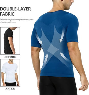 T-shirts de compression pour gynécomastie pour hommes Shapewear Body Shaper T-shirts amincissants