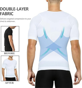 T-shirts de compression pour gynécomastie pour hommes Shapewear Body Shaper T-shirts amincissants