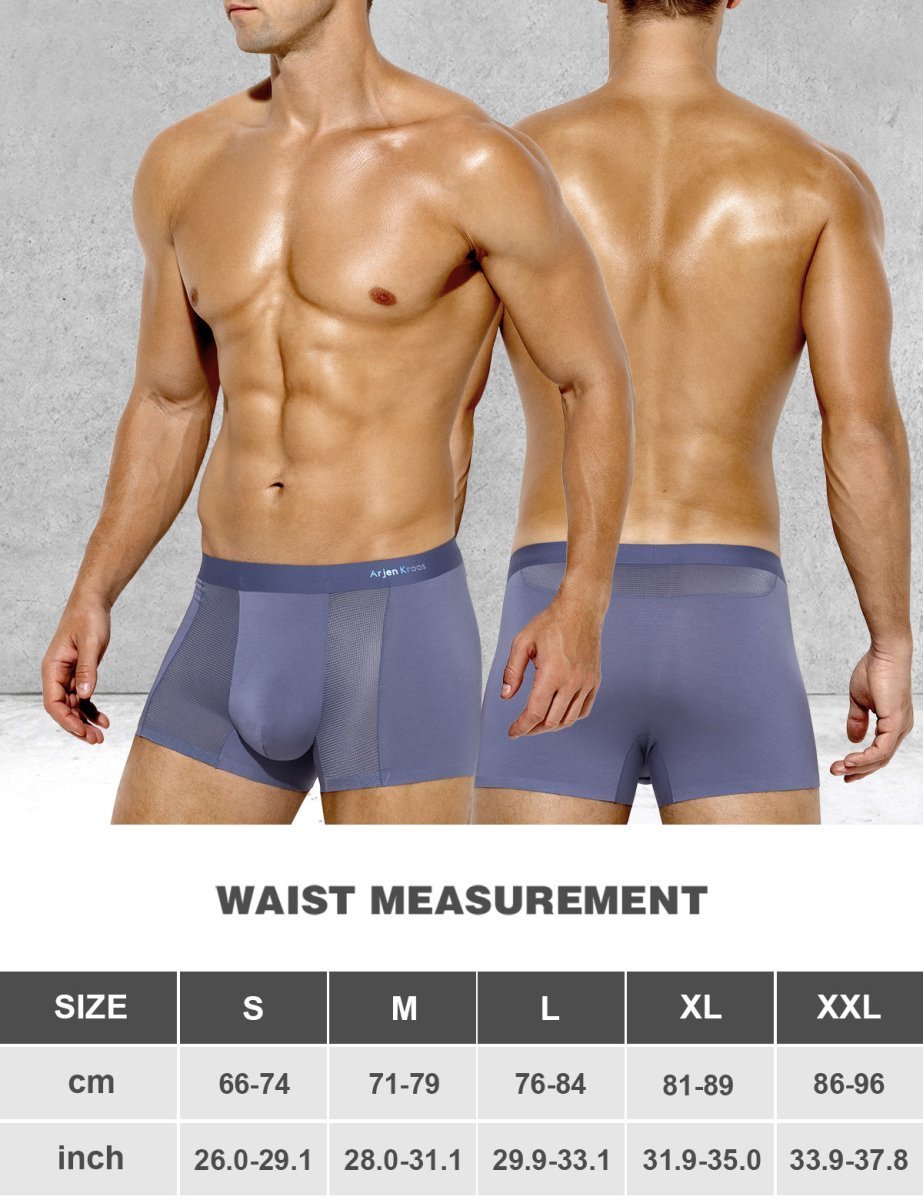 Arjen Kroos - Mens Ice Silk Underwear - Arjen Kroos - Blue - AK301717S