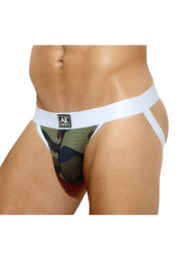 Arjen Kroos - Men's Jock - Strap Underwear Sexy Camo Athletic Supporter - Arjen Kroos - White - AK301502S