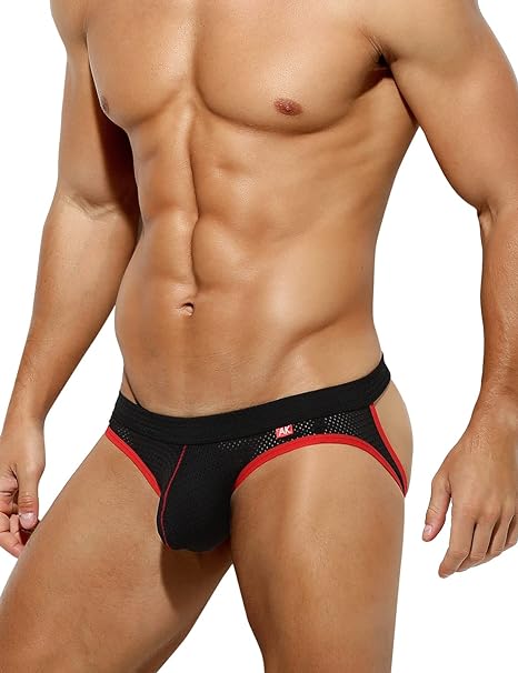 Arjen Kroos - Men's Jockstrap Sexy Mesh Jock Strap Athletic Underwear - Arjen Kroos - Black - AK700301S
#color_black