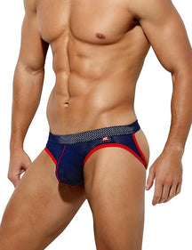 Arjen Kroos - Men's Jockstrap Sexy Mesh Jock Strap Athletic Underwear - Arjen Kroos - Navy Blue - AK7003181S
#color_navy blue