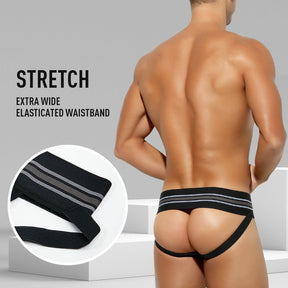 Arjen Kroos - Men's Jockstrap Sexy Underwear - Arjen Kroos - Black - AK214901S