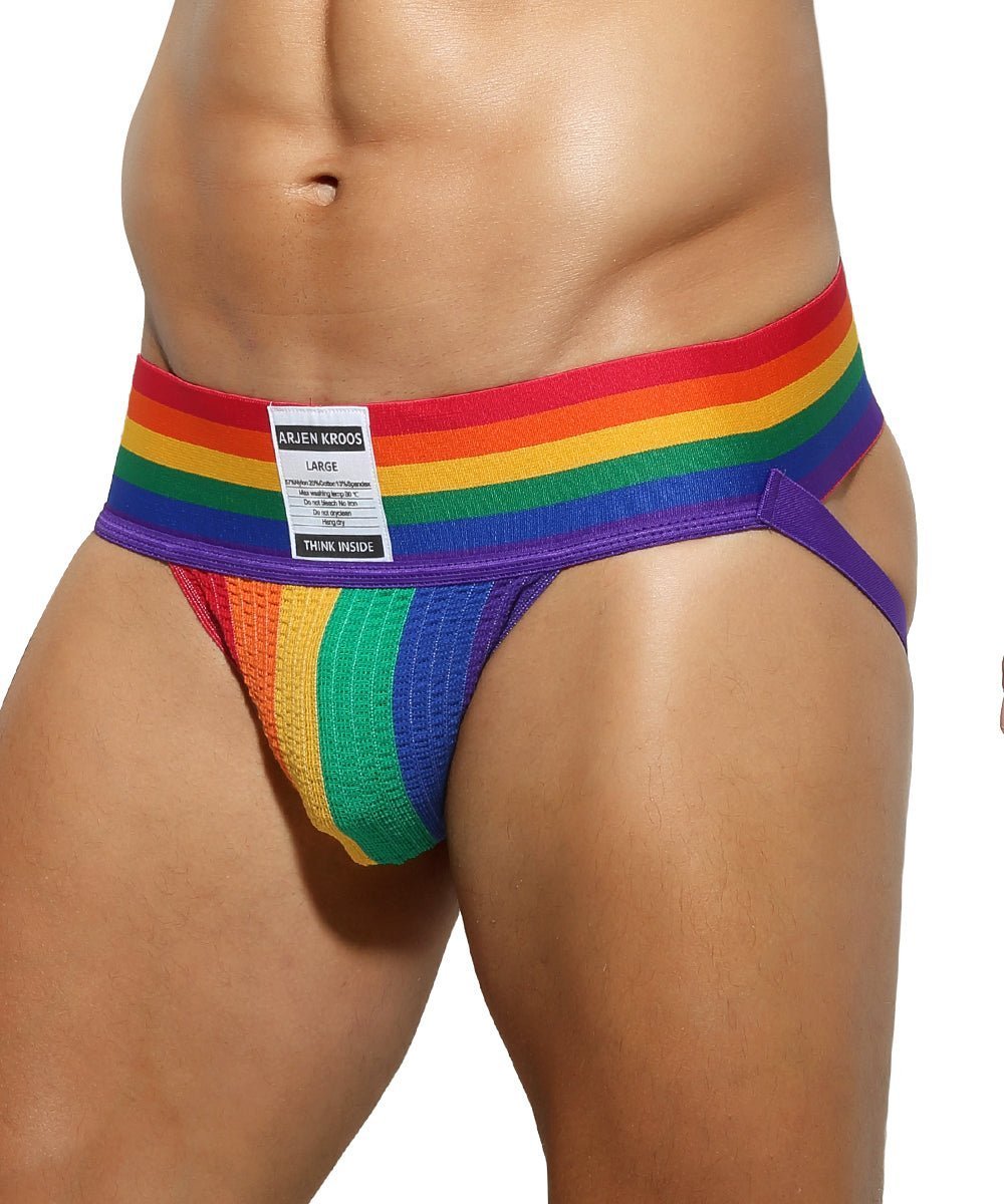 Arjen Kroos - Men's Jockstrap Sexy Underwear - Arjen Kroos - Rainbow - AK214934S