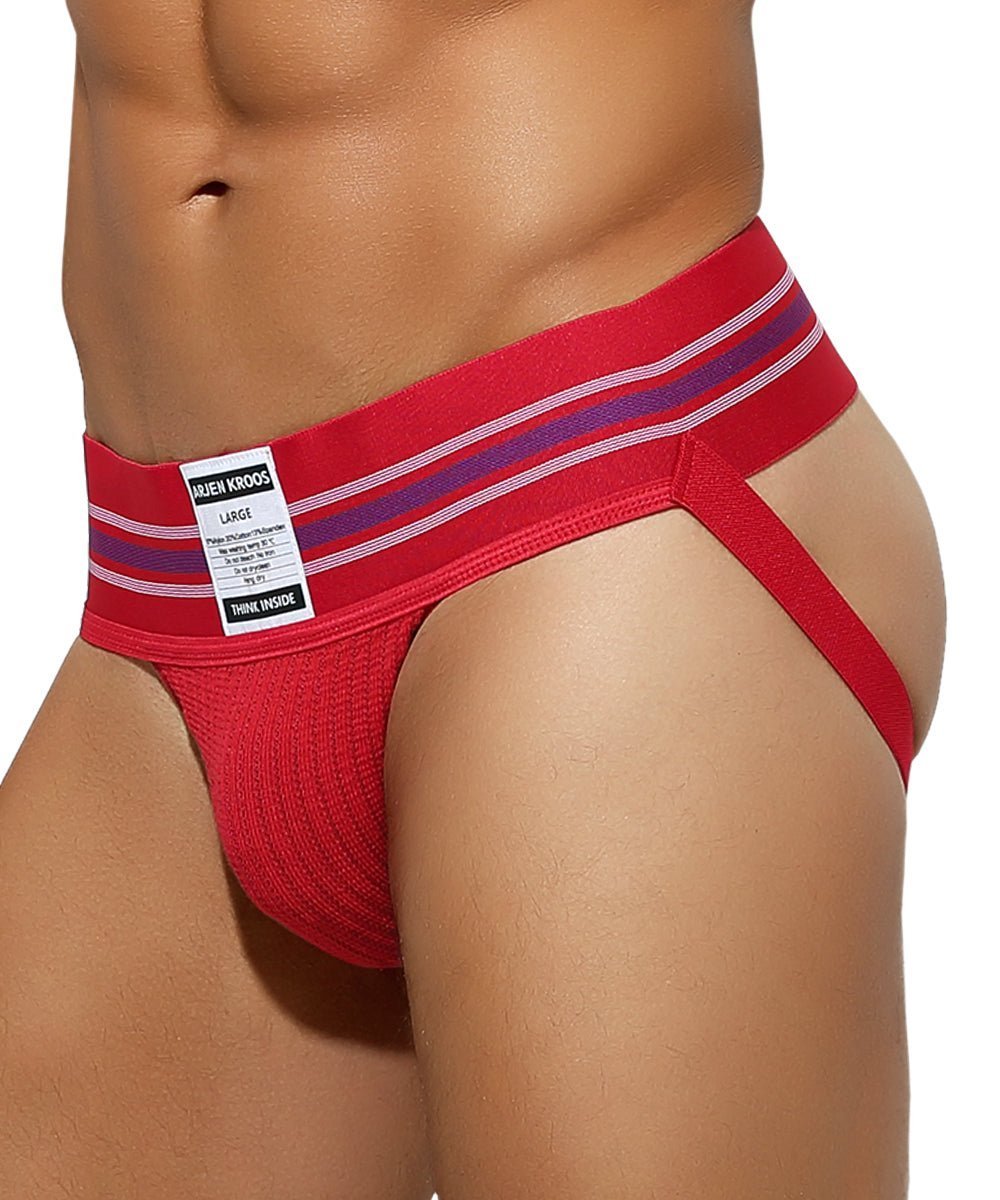 Arjen Kroos - Men's Jockstrap Sexy Underwear - Arjen Kroos - Red - AK214905S