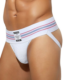 Arjen Kroos - Men's Jockstrap Sexy Underwear - Arjen Kroos - White - AK214902S