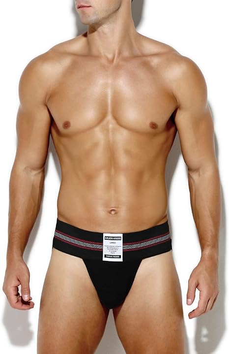 Arjen Kroos - Men's Jockstrap Underwear Athletic Supporter Sports Briefs with Leg Strap - Arjen Kroos - Black - AK700401S
#color_black