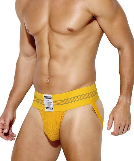 Sous-vêtement jockstrap pour homme, slip de sport athlétique avec sangle de jambe