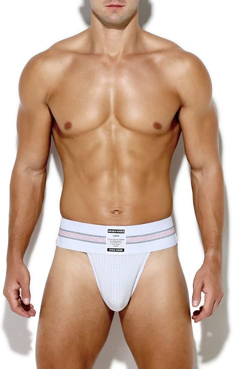 Arjen Kroos - Men's Jockstrap Underwear Athletic Supporter Sports Briefs with Leg Strap - Arjen Kroos - White - AK700402S
#color_white