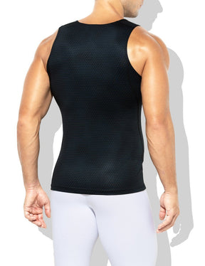 Arjen Kroos - Men's Mesh Slim Fit Muscle Tank Top - Arjen Kroos - Black - AK222301S