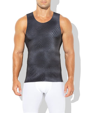 Arjen Kroos - Men's Mesh Slim Fit Muscle Tank Top - Arjen Kroos - Black - AK222301S