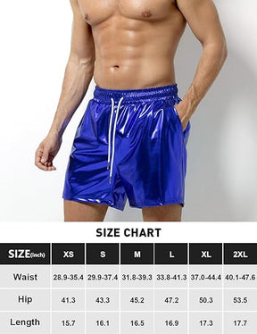 Short métallique pour homme Sexy Rave Hot Short