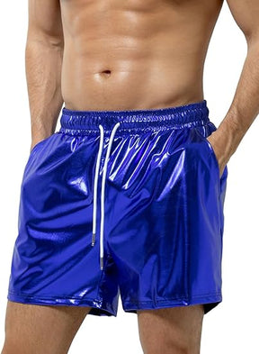 Short métallique pour homme Sexy Rave Hot Short