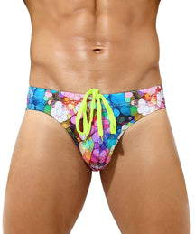 Arjen Kroos - Men's Printed Swim Briefs - Arjen Kroos - Crystal - AK301234S