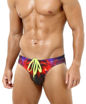 Arjen Kroos - Men's Printed Swim Briefs - Arjen Kroos - Red - AK301205S