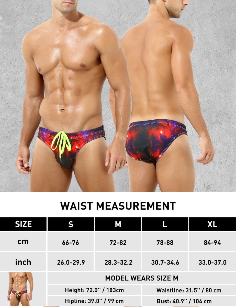 Arjen Kroos - Men's Printed Swim Briefs - Arjen Kroos - Red - AK301205S