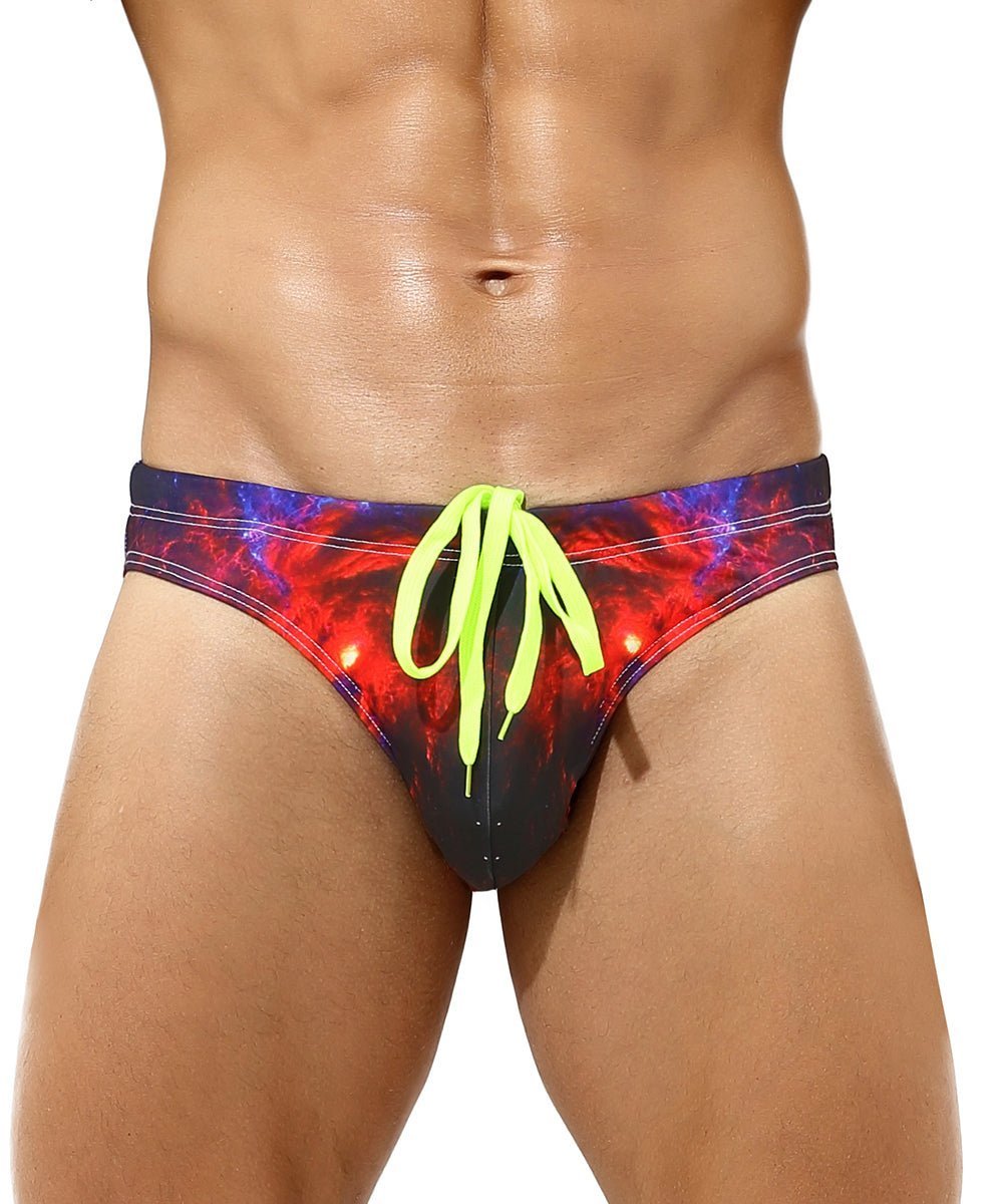 Arjen Kroos - Men's Printed Swim Briefs - Arjen Kroos - Red - AK301205S