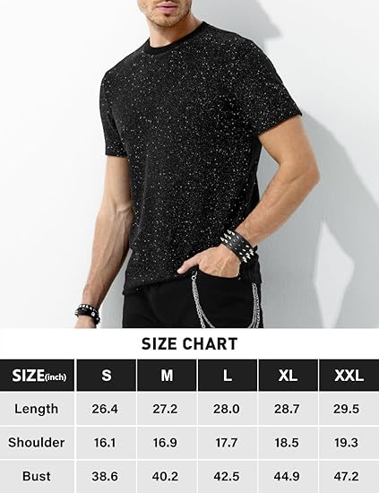 Chemises disco à paillettes pour hommes, manches courtes, hauts scintillants et tendance