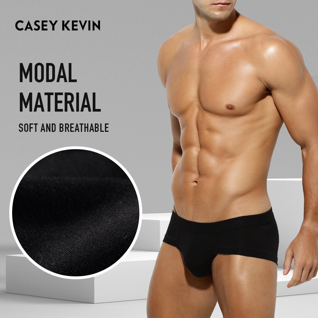 Arjen Kroos - Men's Sexy Breathable Boxer Trunks - Arjen Kroos - Black - AK214601S
#color_black