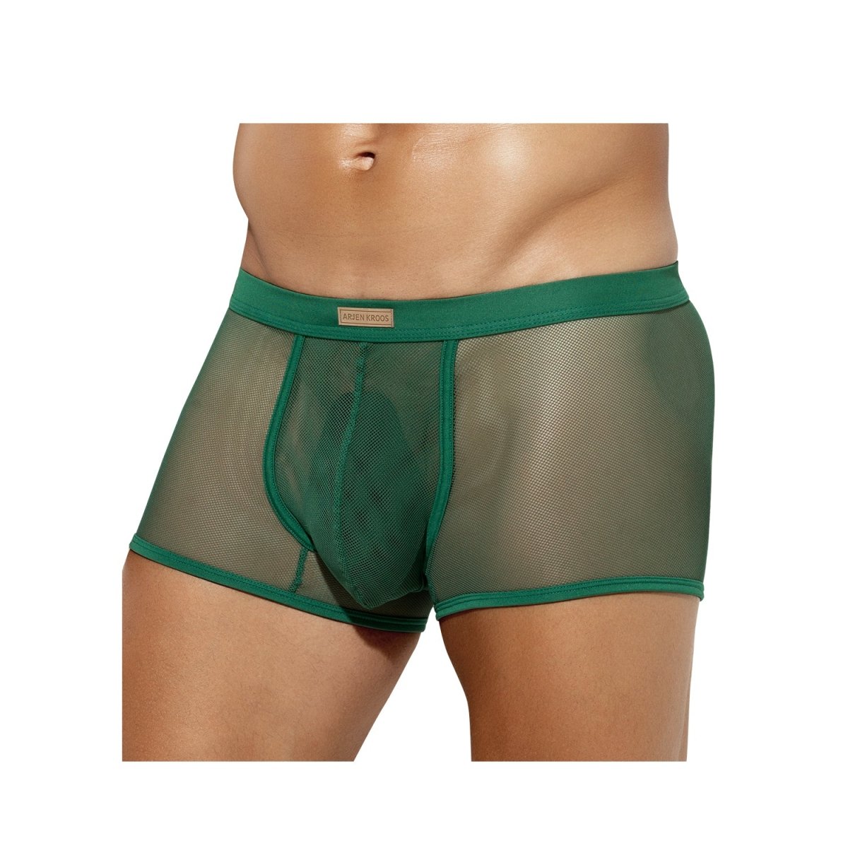 Arjen Kroos - Men's Sexy Breathable Mesh Boxer Briefs - Arjen Kroos - Army Green - AK213707S