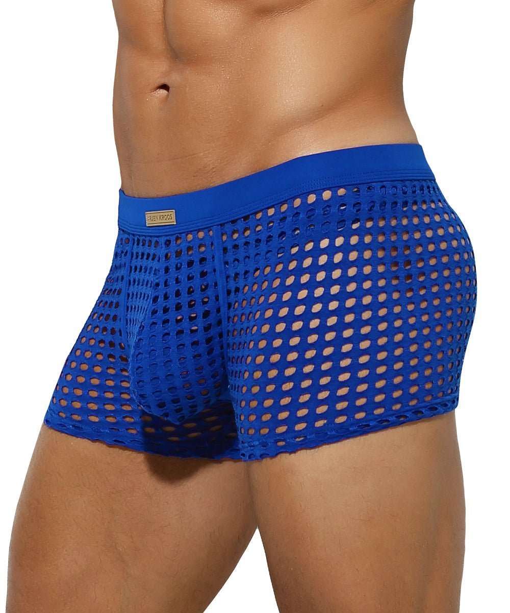 Arjen Kroos - Men's Sexy Breathable Mesh Boxer Briefs - Arjen Kroos - Blue - AK206018S