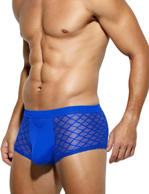 Arjen Kroos - Men's Sexy Breathable Mesh Boxer Briefs - Arjen Kroos - Navy Blue - CK211618S