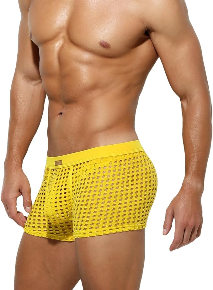 Arjen Kroos - Men's Sexy Breathable Mesh Boxer Briefs - Arjen Kroos - Pink - CK211610S