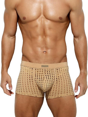 Arjen Kroos - Men's Sexy Breathable Mesh Boxer Briefs - Arjen Kroos - Pink - CK211610S