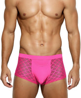 Arjen Kroos - Men's Sexy Breathable Mesh Boxer Briefs - Arjen Kroos - Pink - CK211610S