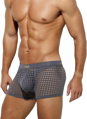 Arjen Kroos - Men's Sexy Breathable Mesh Boxer Briefs - Arjen Kroos - Pink - CK211610S