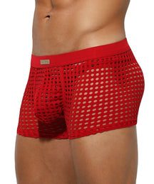 Arjen Kroos - Men's Sexy Breathable Mesh Boxer Briefs - Arjen Kroos - Red - AK206005S