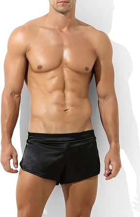 Sexy Low Rise-Shorts für Herren, leichte Loungewear mit großen Schlitzen an den Seiten